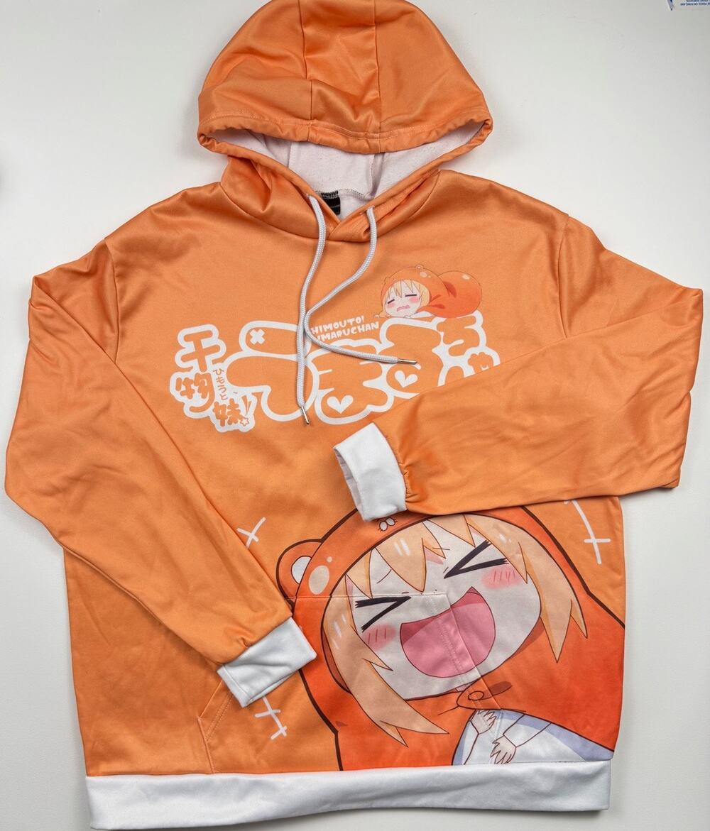 Anime Himouto Umaru-chan Orange Graphic Pullover Hoodie XXL Cosplay Kawaii